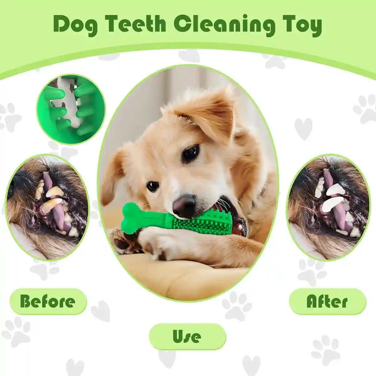 Durable Dog Chew Toy Dental Teething Treat Dispenser For Anxiety Relief