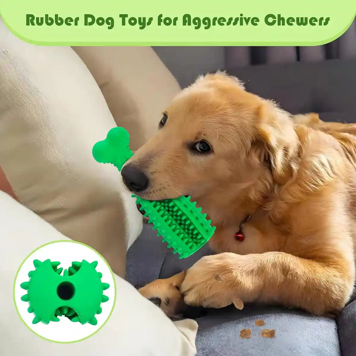 Durable Dog Chew Toy Dental Teething Treat Dispenser For Anxiety Relief