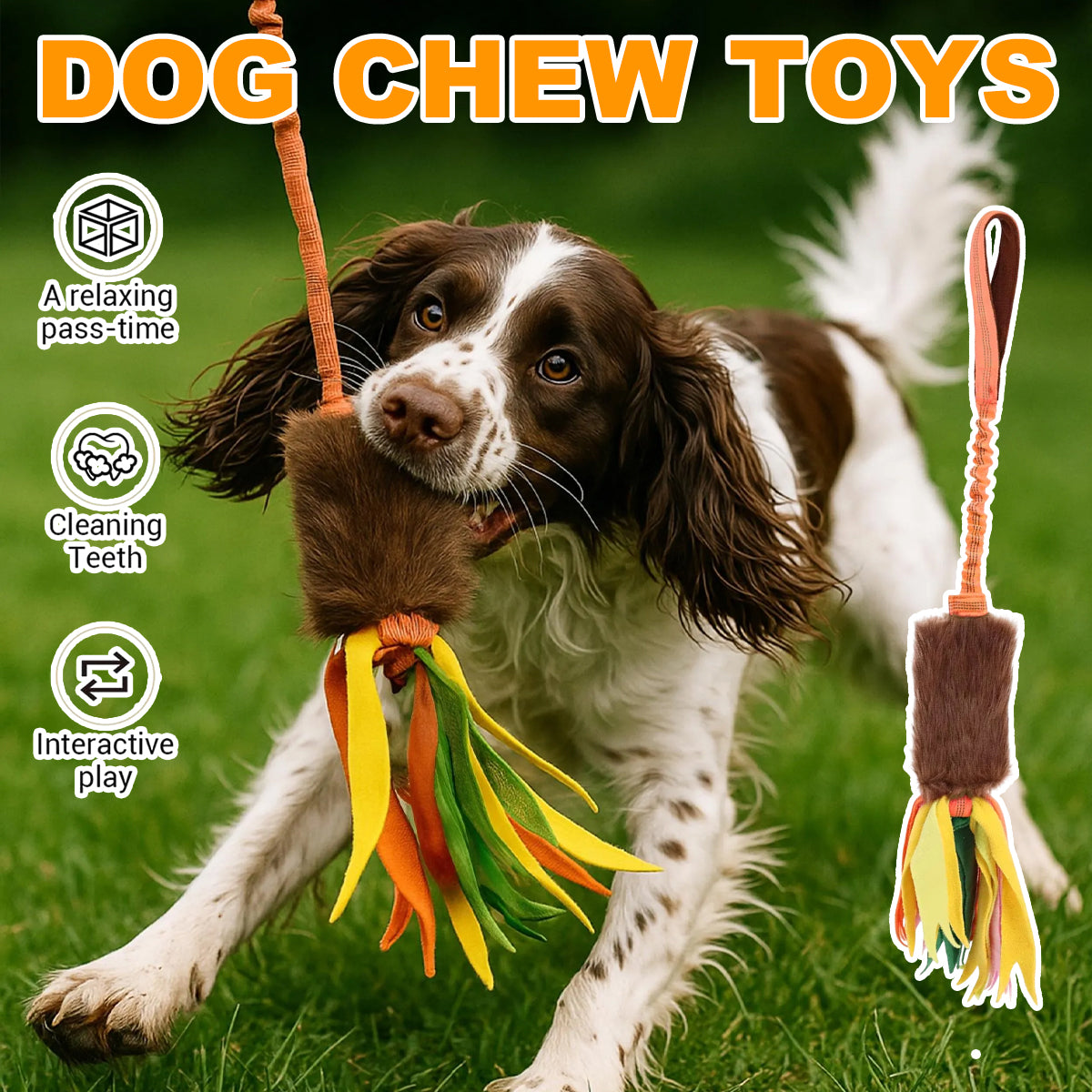 Interactive Dog Chew Toy With Rope And Tassel