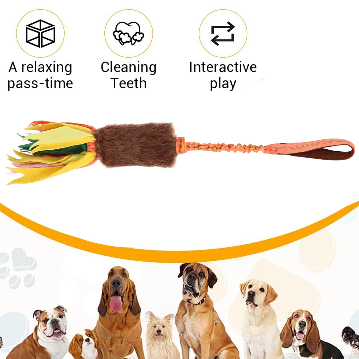 Interactive Dog Chew Toy With Rope And Tassel