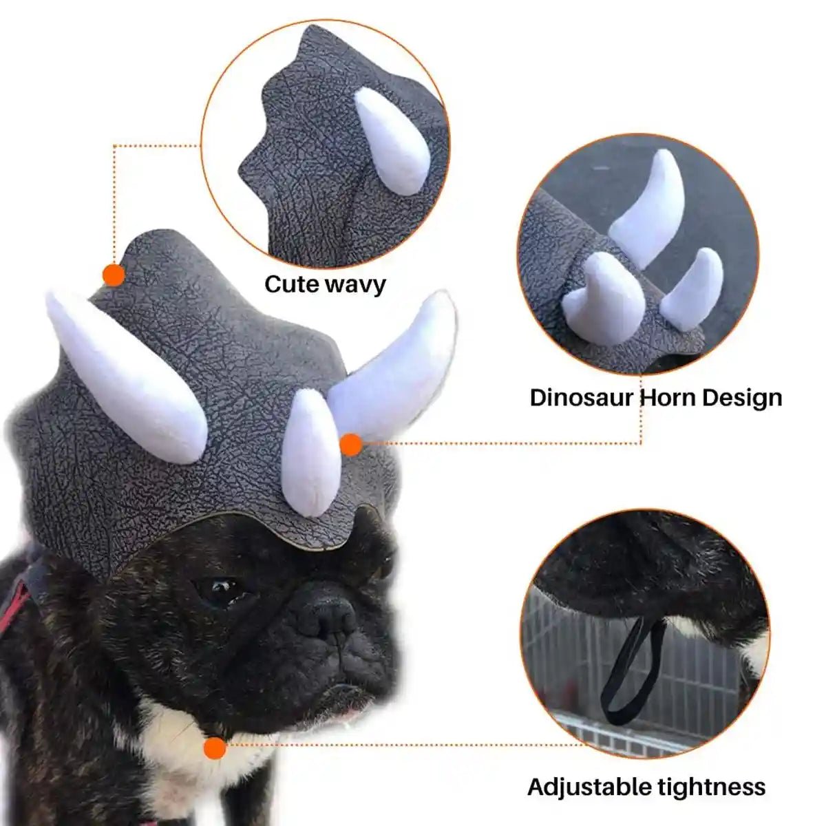 Triceratops Dog Costume Hat