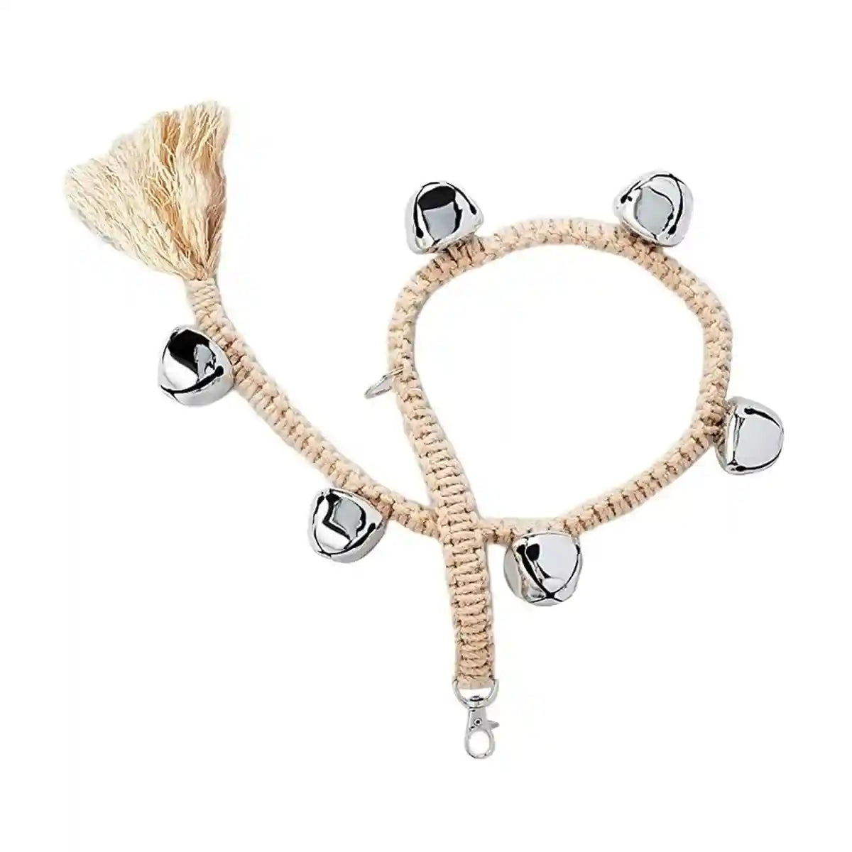 Braided Dog Training Bell for Door Handle Potty Alert (6 Bells)