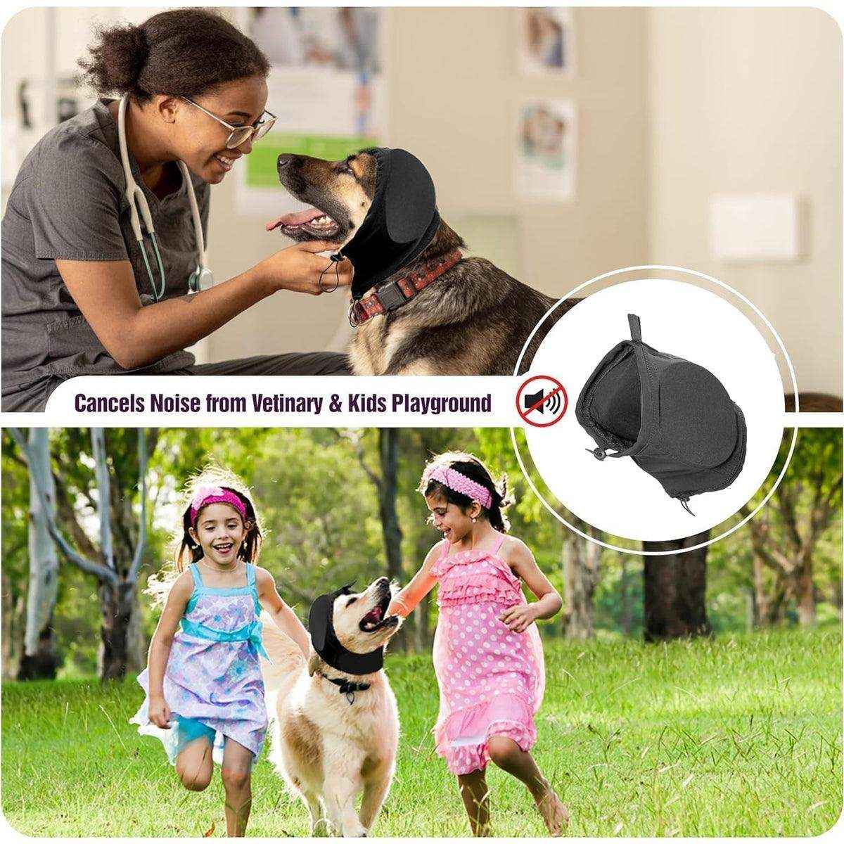 Adjustable Dog Ear Muffs Noise Protection for Fireworks & Loud Environments