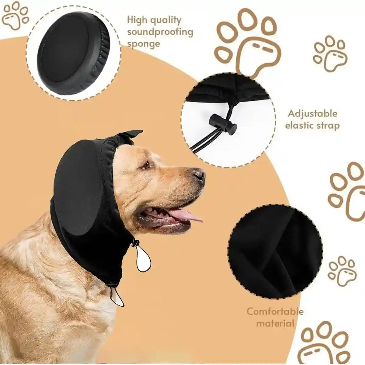 Adjustable Dog Ear Muffs Noise Protection for Fireworks & Loud Environments