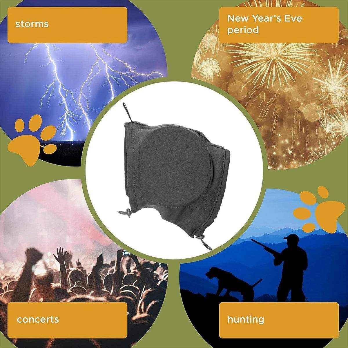 Adjustable Dog Ear Muffs Noise Protection for Fireworks & Loud Environments
