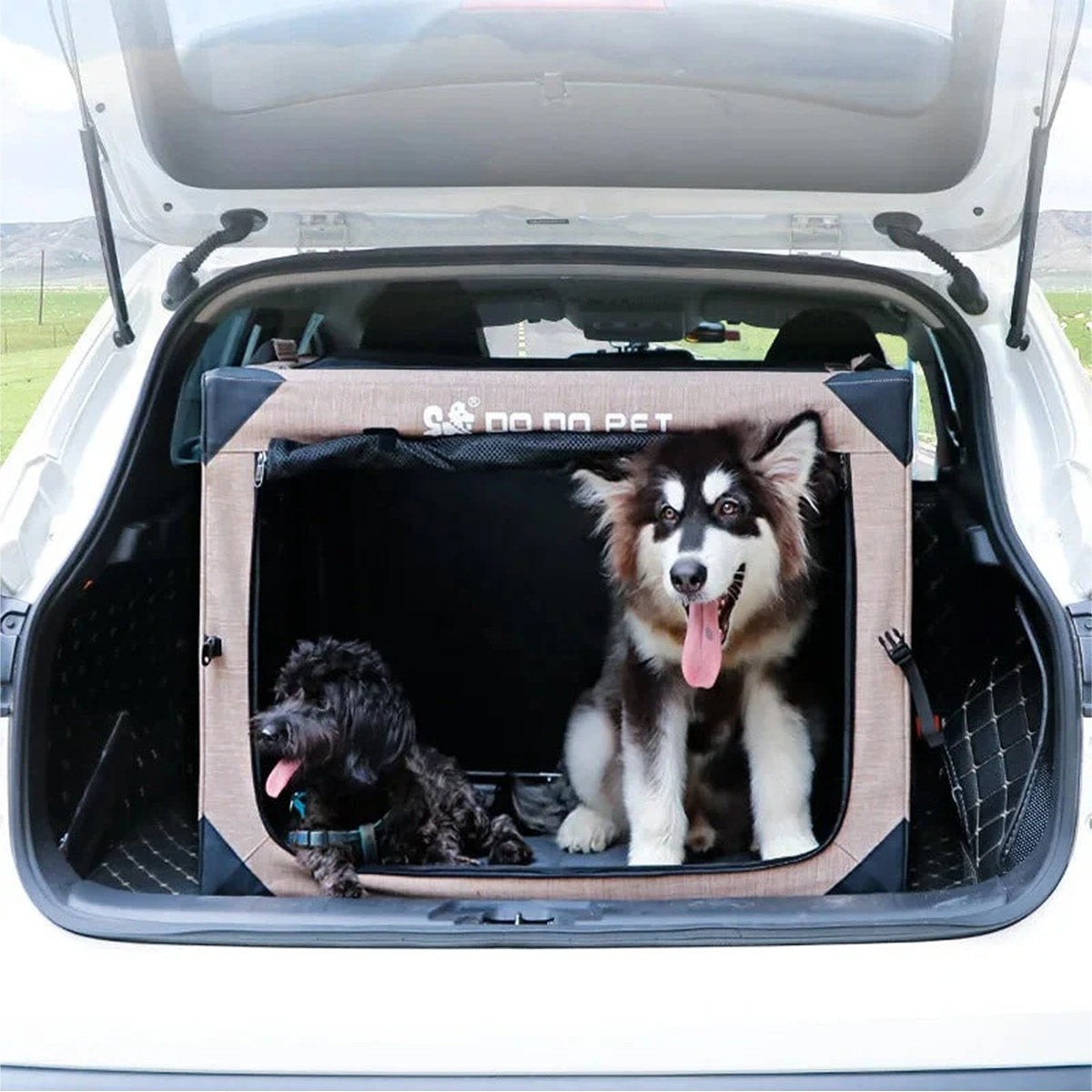 DODOPET Foldable Soft Dog Crate, XL Portable Travel Pet Kennel