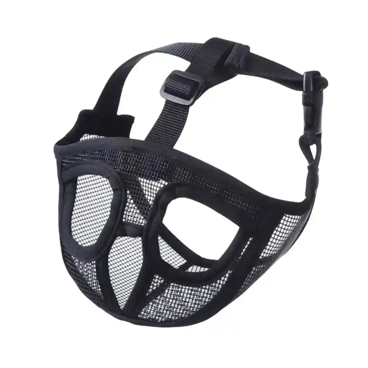 Mesh Dog Muzzle for Short-Mouthed Breeds – Breathable & Adjustable