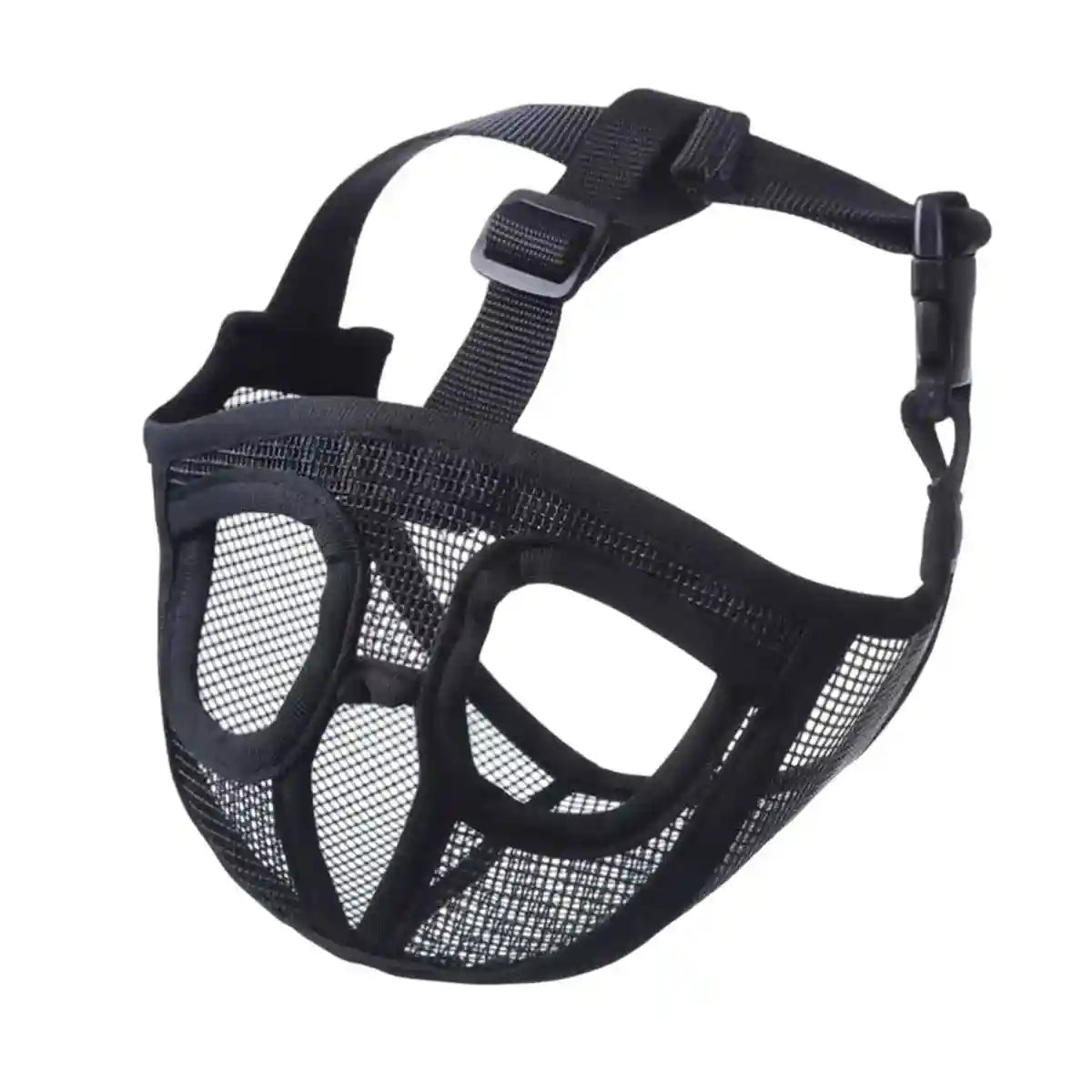 Mesh Dog Muzzle for Short-Mouthed Breeds – Breathable & Adjustable