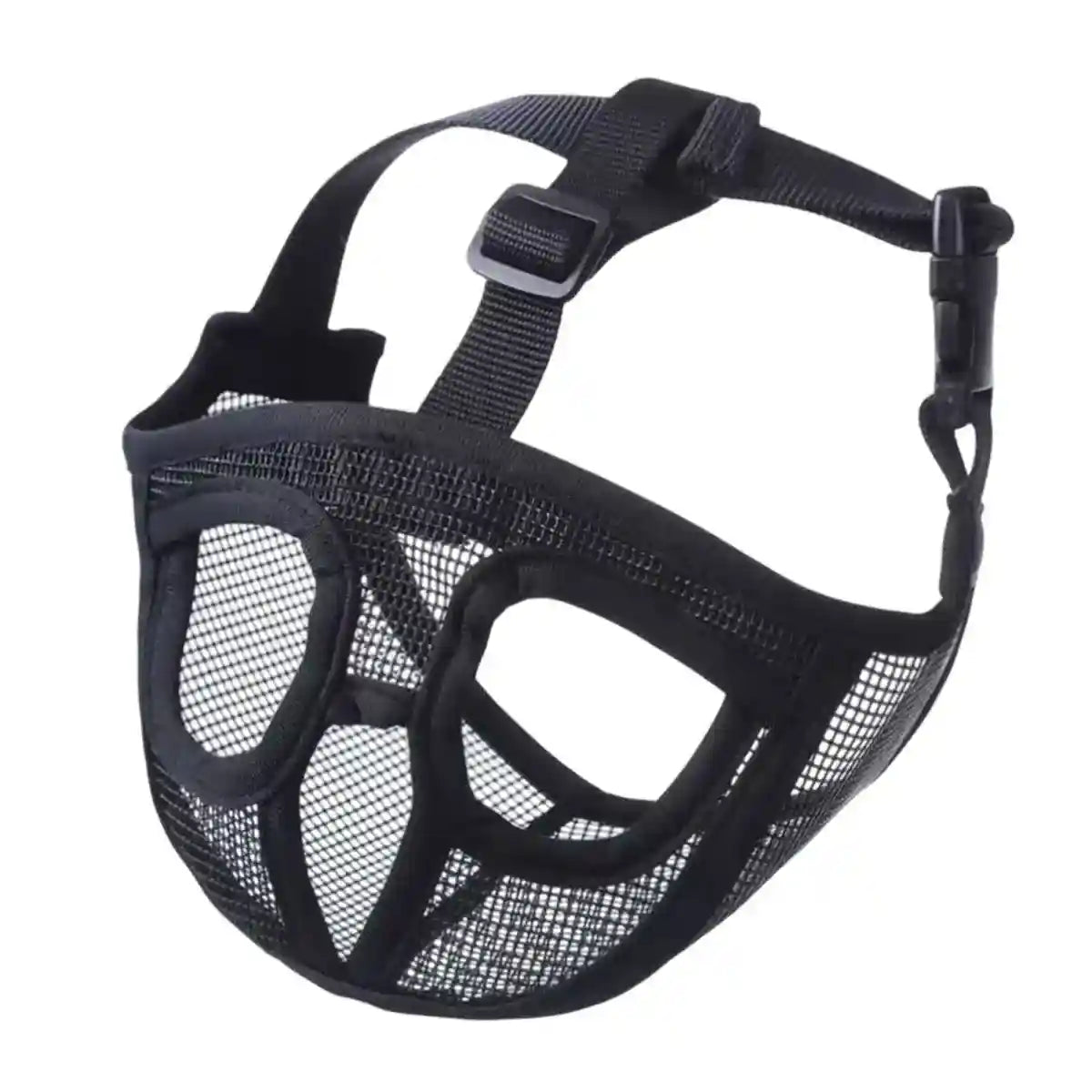 Mesh Dog Muzzle for Short-Mouthed Breeds – Breathable & Adjustable