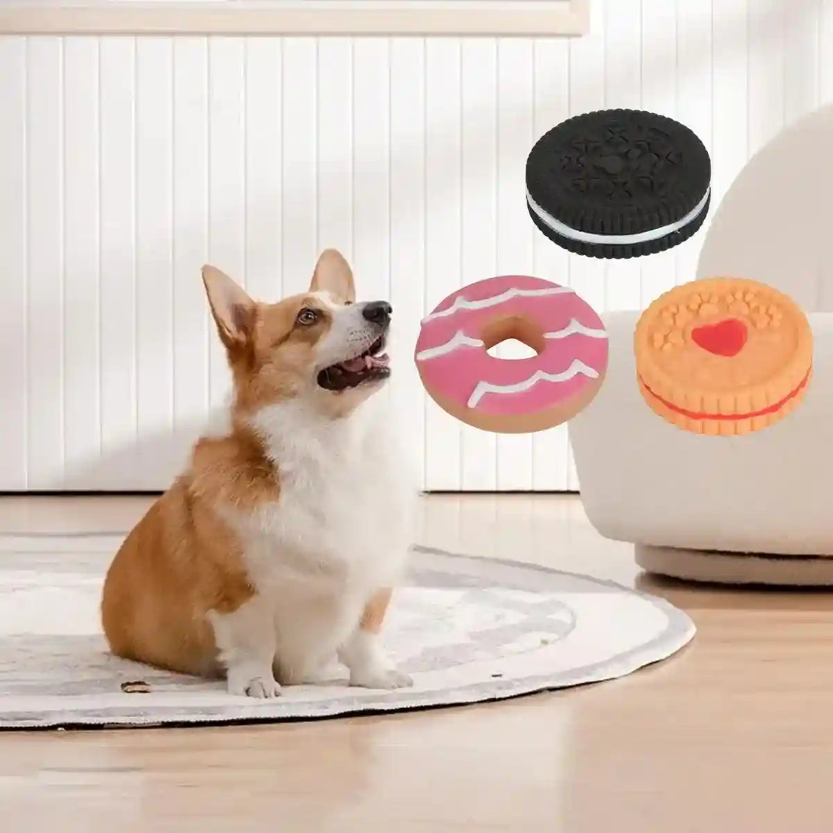 Durable Puppy Teething Toys Squeaky Chew Toys for Small & Medium Dogs