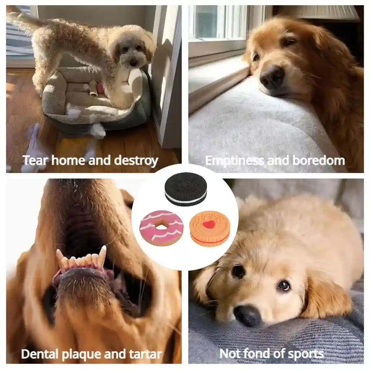 Durable Puppy Teething Toys Squeaky Chew Toys for Small & Medium Dogs