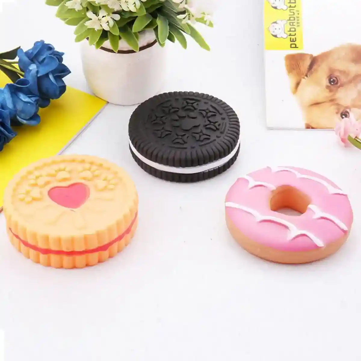 Durable Puppy Teething Toys Squeaky Chew Toys for Small & Medium Dogs