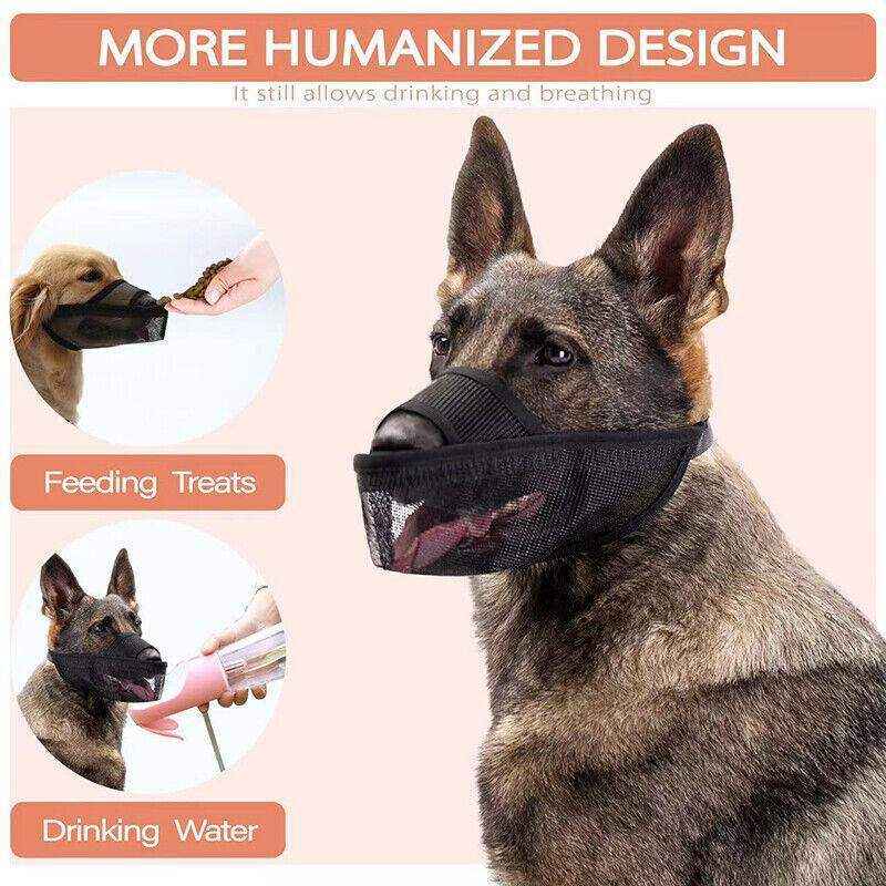 Nylon Dog Muzzle Adjustable Comfortable & Breathable Protection for Dogs
