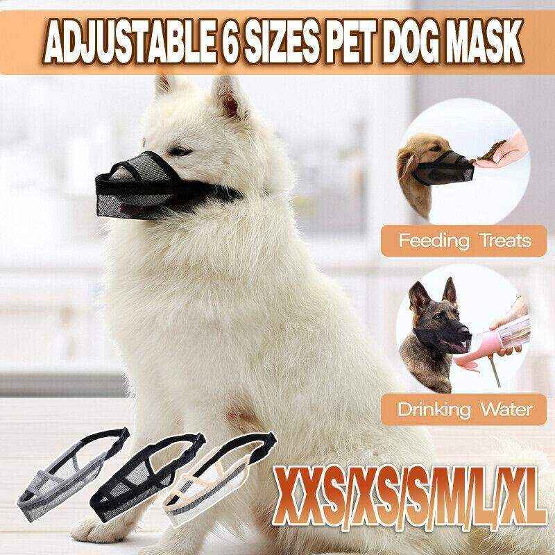 Nylon Dog Muzzle Adjustable Comfortable & Breathable Protection for Dogs