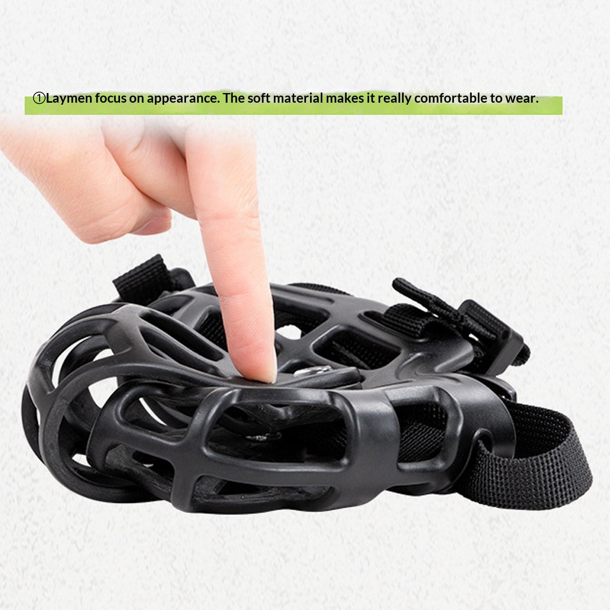 Soft Silicone Dog Muzzle, Breathable Basket Muzzle (S/M/L)