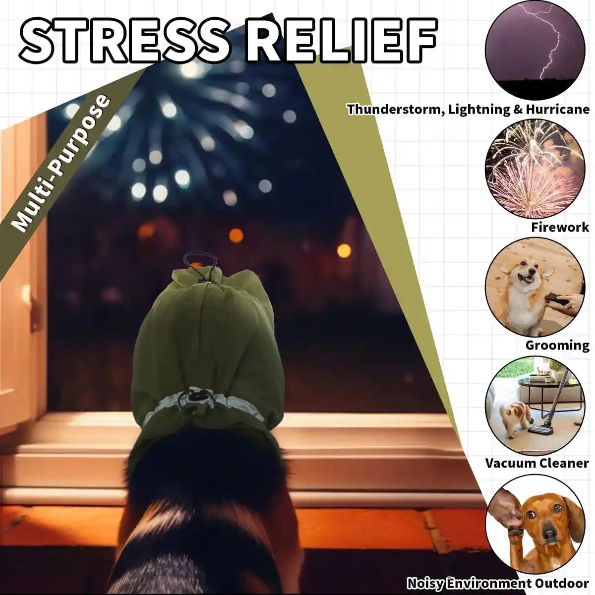 Dog Head Cover And Scarf Set Winter Warmth & Stress Relief Gear