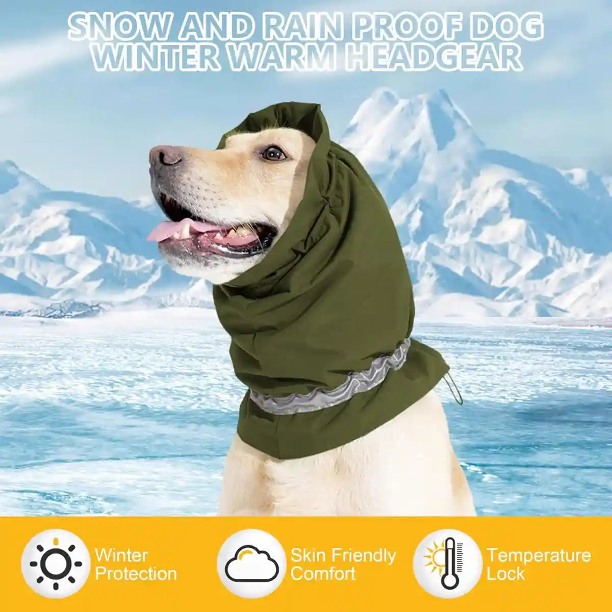 Dog Head Cover And Scarf Set Winter Warmth & Stress Relief Gear