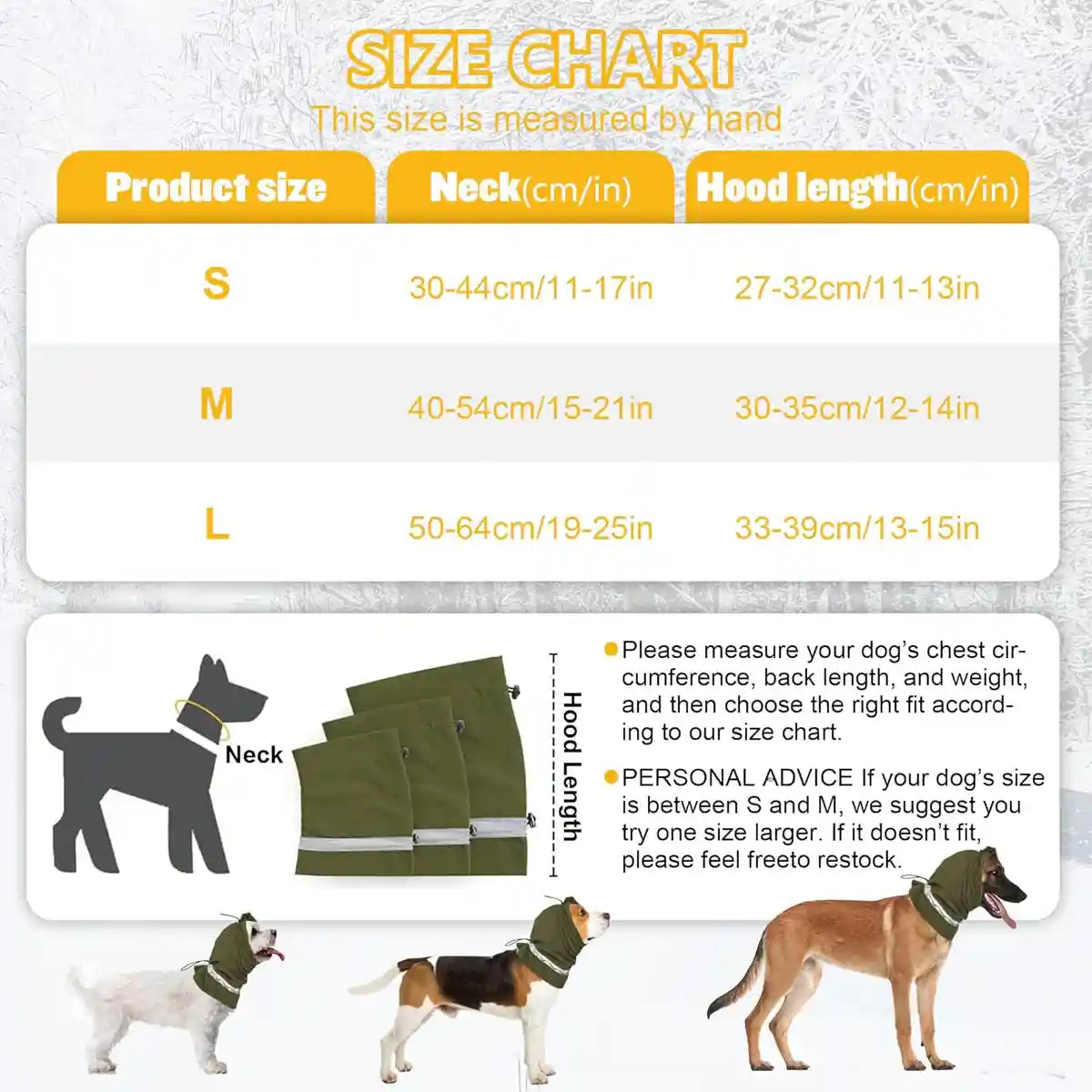 Dog Head Cover And Scarf Set Winter Warmth & Stress Relief Gear