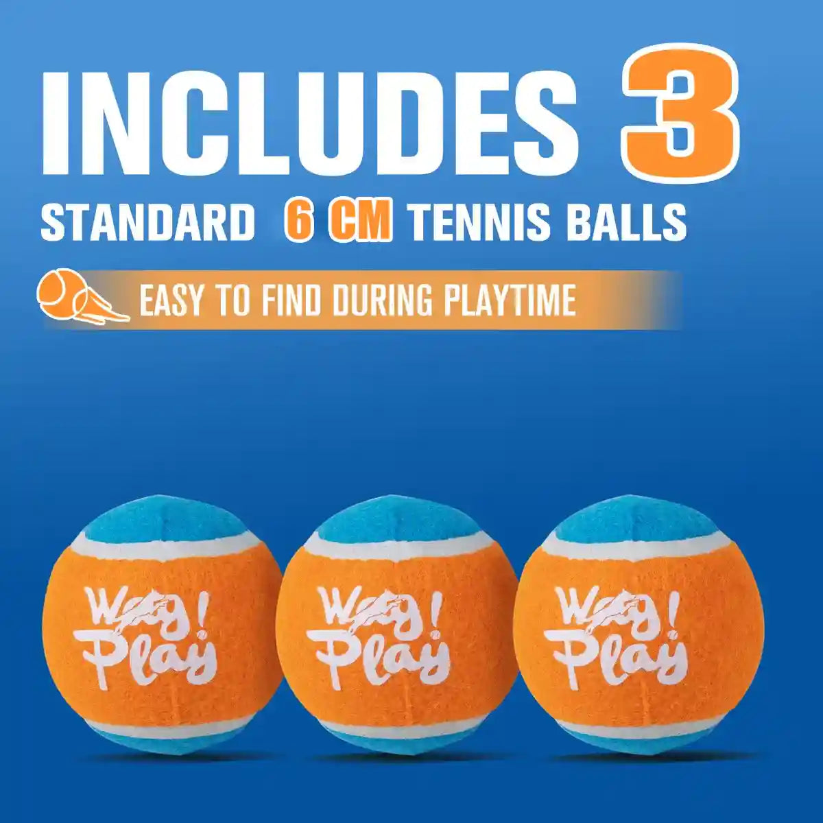 Dog Tennis Ball Launcher (1 Launcher + 3 Balls)