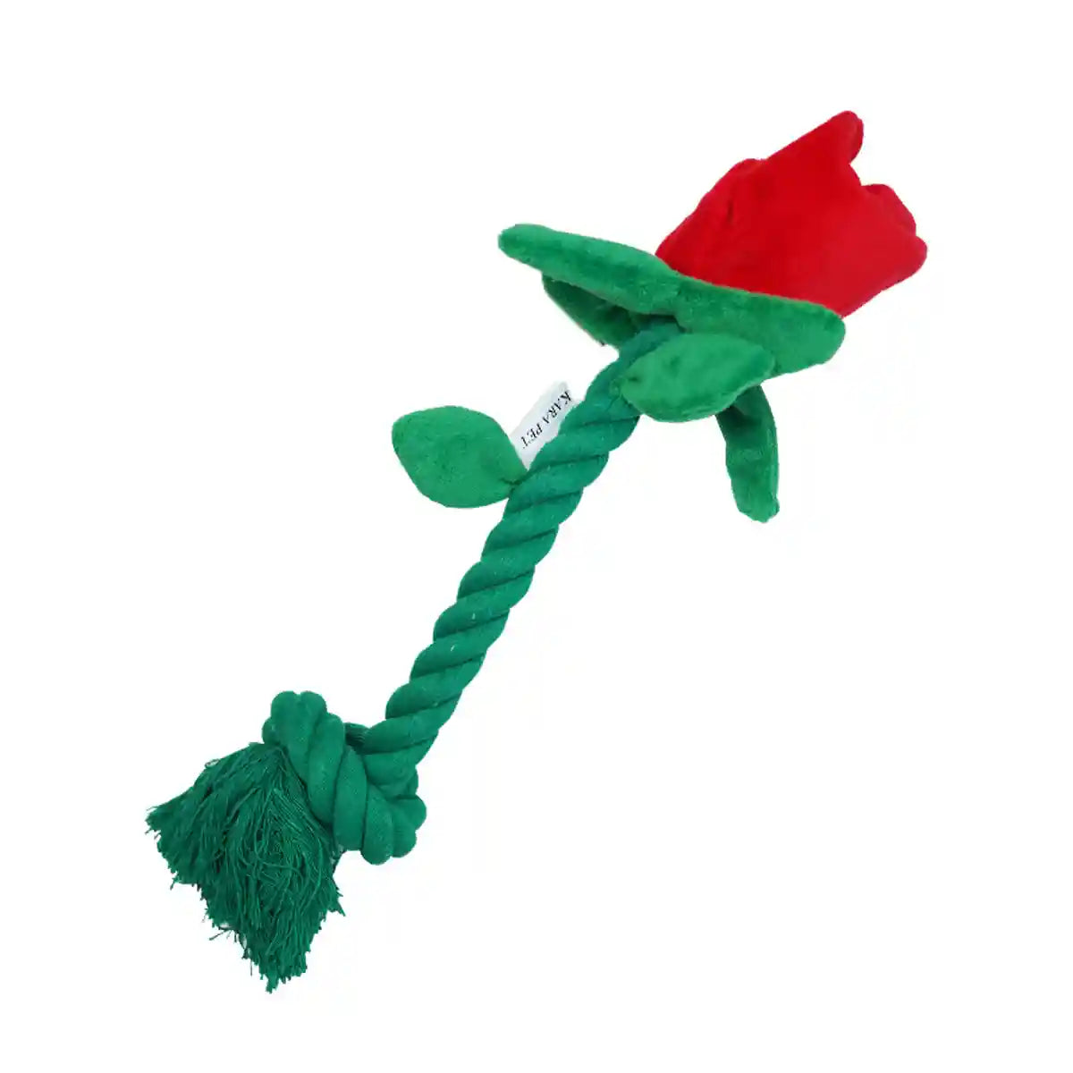 Rose Plush Dog Toy Cotton Rope Sound Paper Bite Resistant Interactive Pet Supply