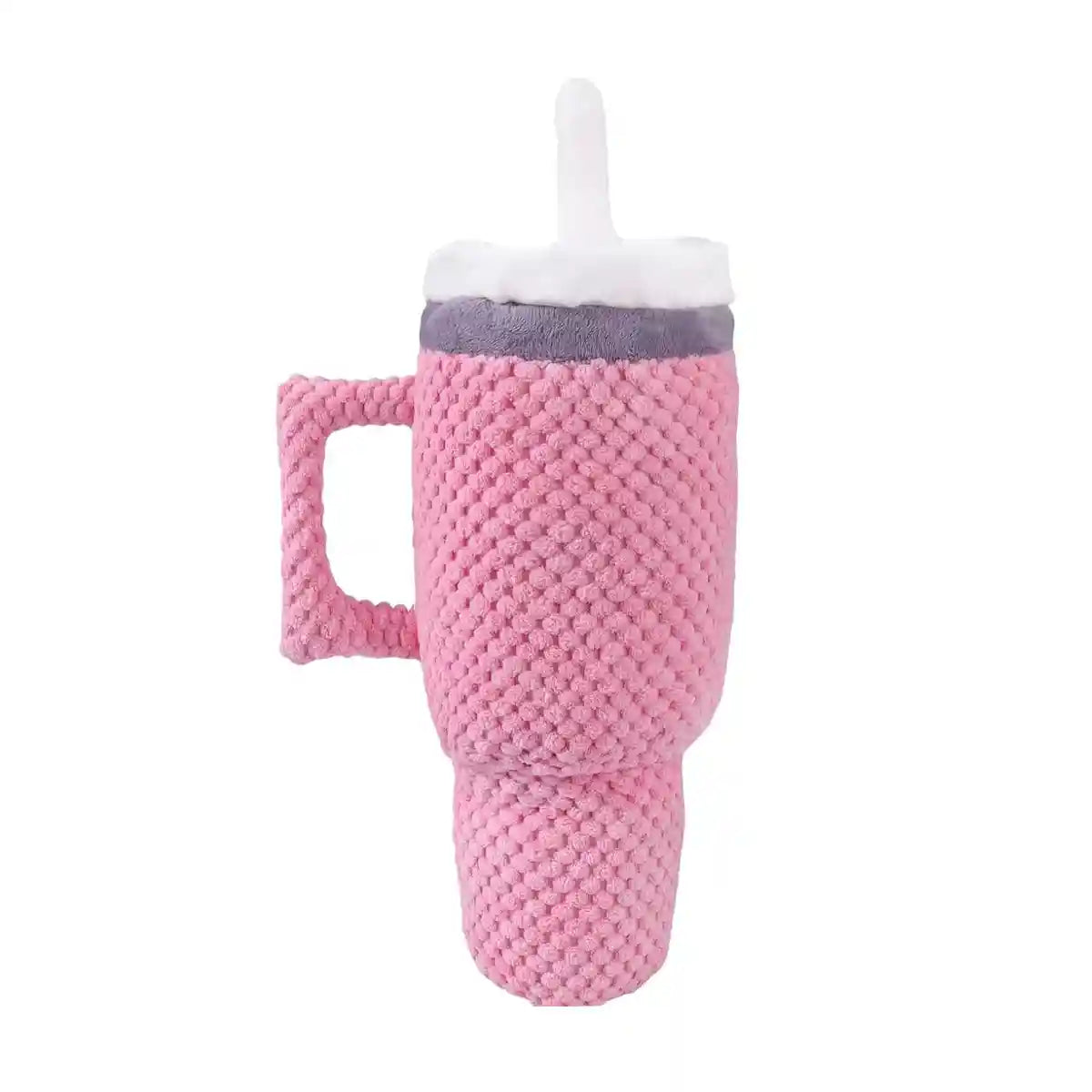 Durable Dog Chew Toy with Squeaker Plush Milk Bottle Pillow