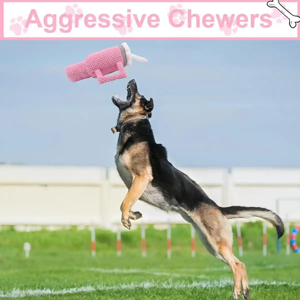 Durable Dog Chew Toy with Squeaker Plush Milk Bottle Pillow