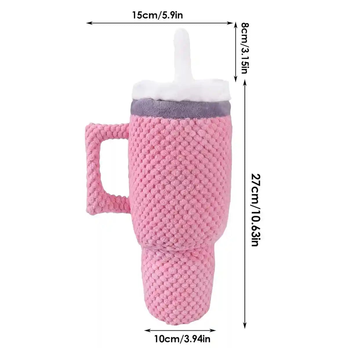 Durable Dog Chew Toy with Squeaker Plush Milk Bottle Pillow