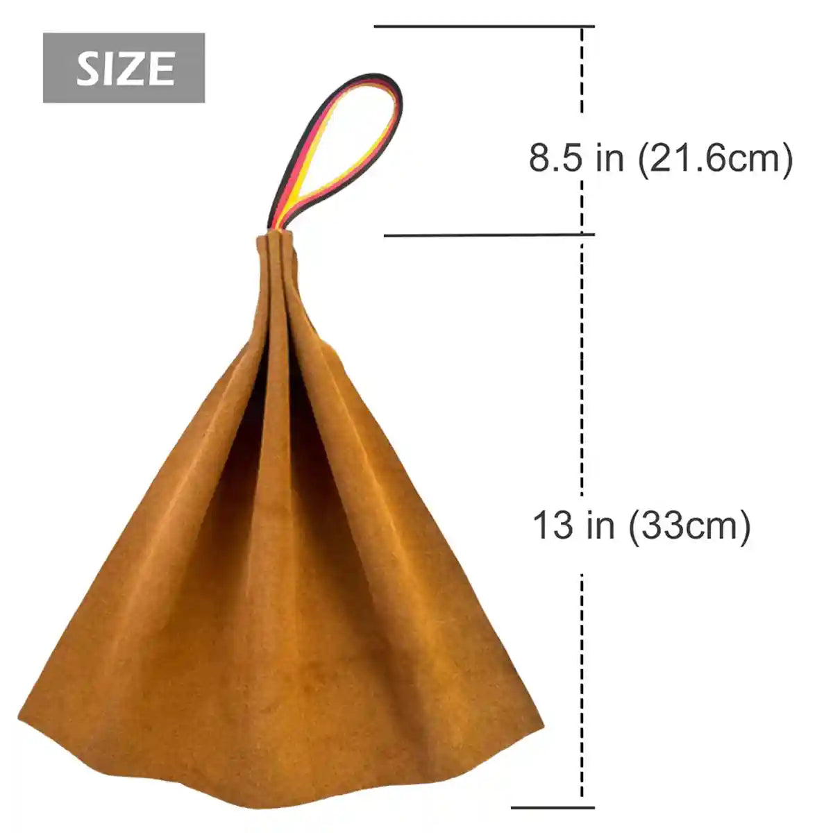 Leather Dog Bite Rag with Nylon Handle for Training Large Breeds