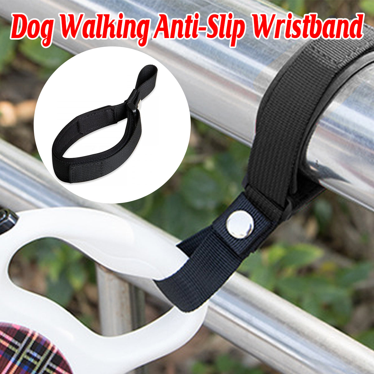 Dog Walking Anti-Slip Wristband Leash Strap