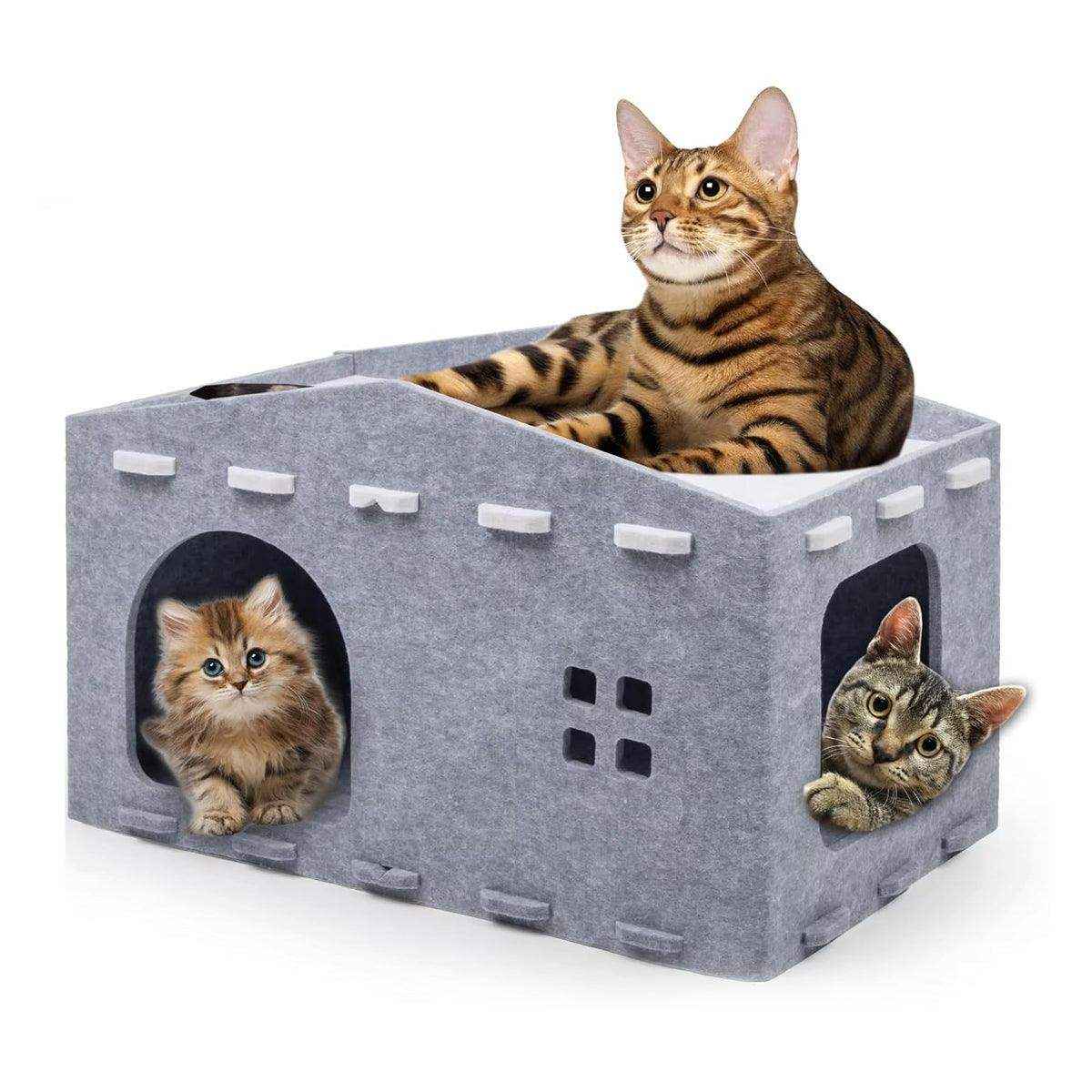 Multi-Level Cat Bed Retreat Enhance Your Cat’s Comfort