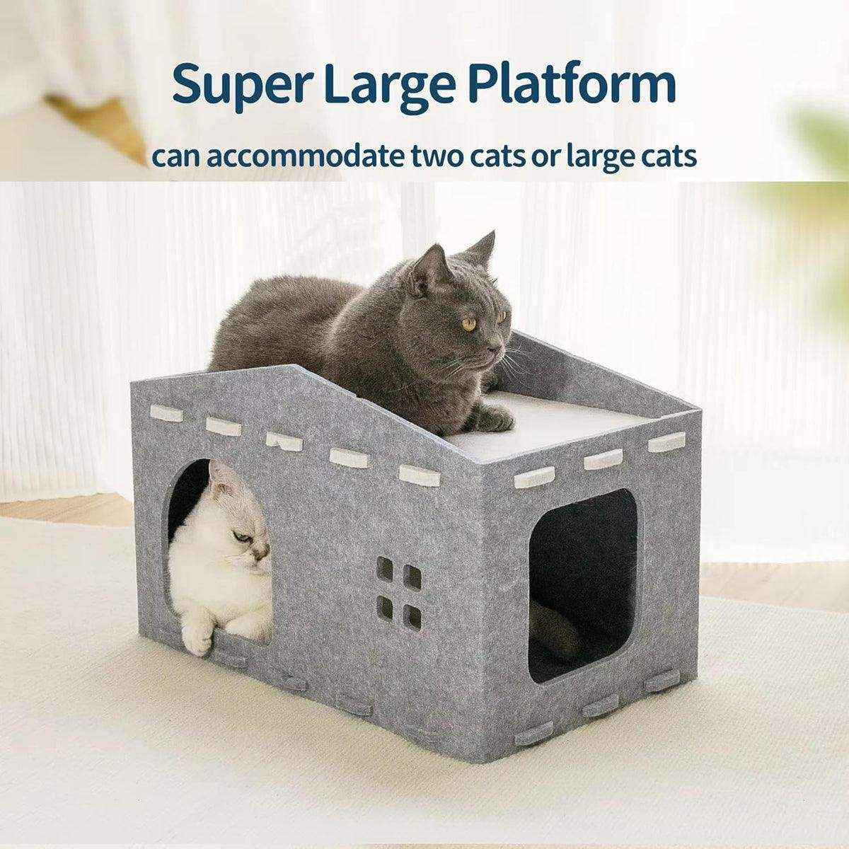Multi-Level Cat Bed Retreat Enhance Your Cat’s Comfort