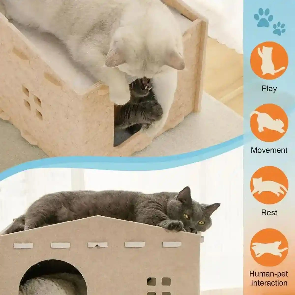 Multi-Level Cat Bed Retreat Enhance Your Cat’s Comfort