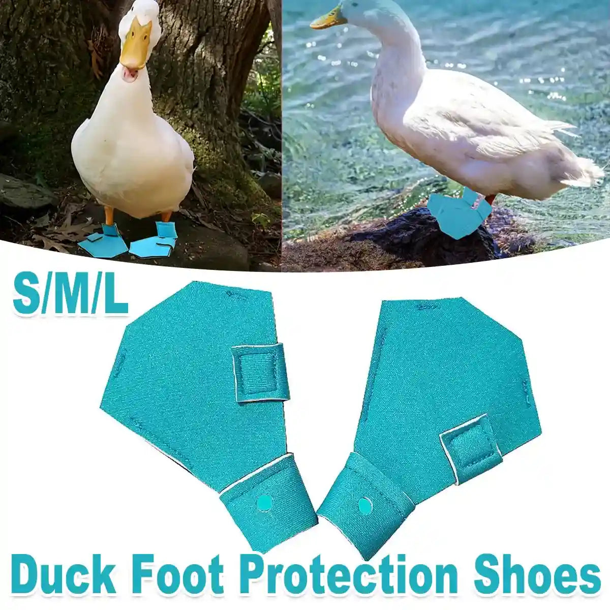 Waterproof duck shoes with Velcro straps for foot protection
