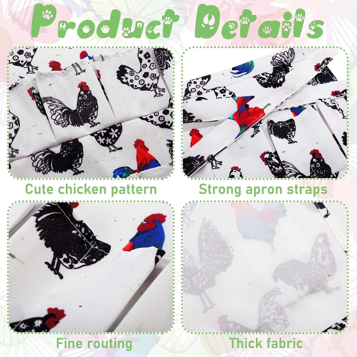 Egg Collecting Apron With Deep Pockets