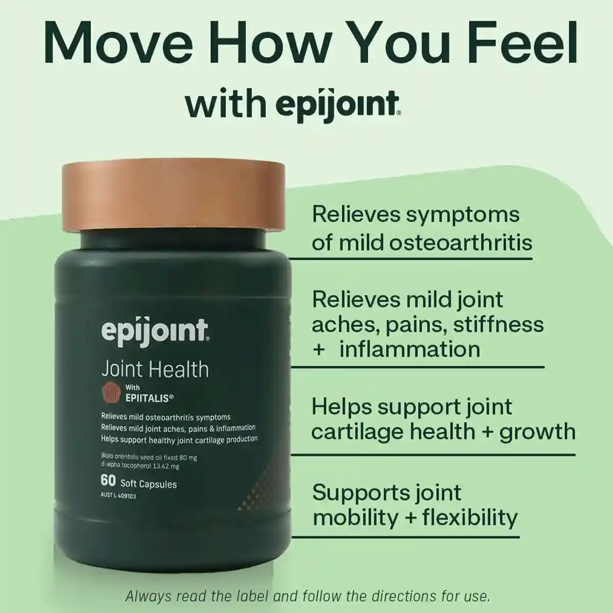 Epijoint Joint Health Supplement 60 Capsules With Epiitalis