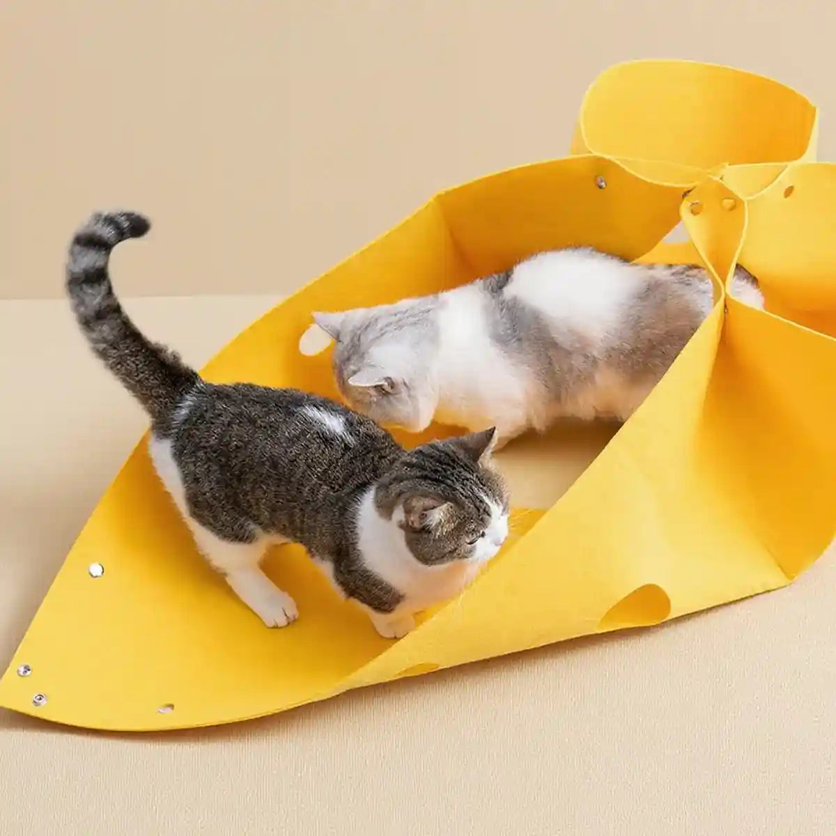 Felt Cat House Multi-Shape Convertible Cat Bed & Play Toy