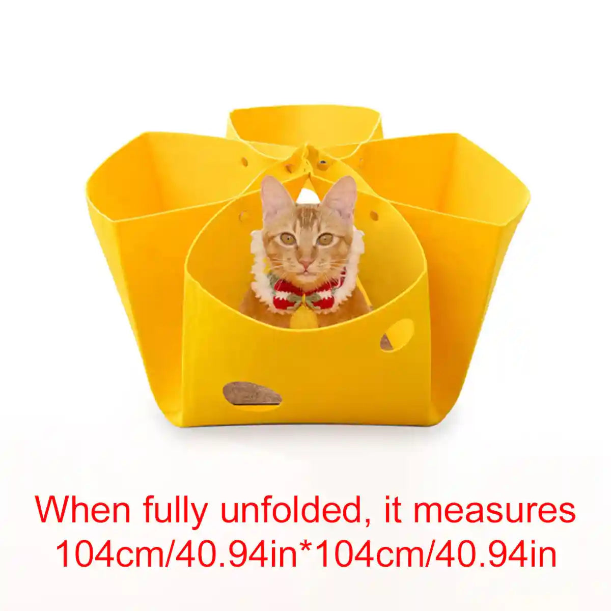 Felt Cat House Multi-Shape Convertible Cat Bed & Play Toy