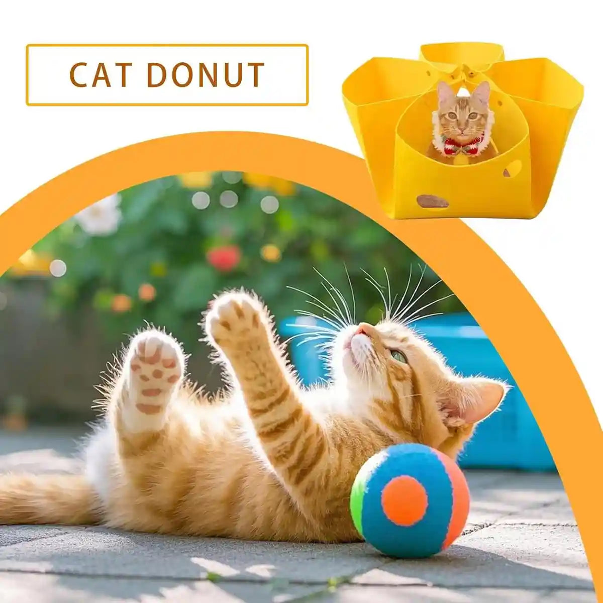 Felt Cat House Multi-Shape Convertible Cat Bed & Play Toy