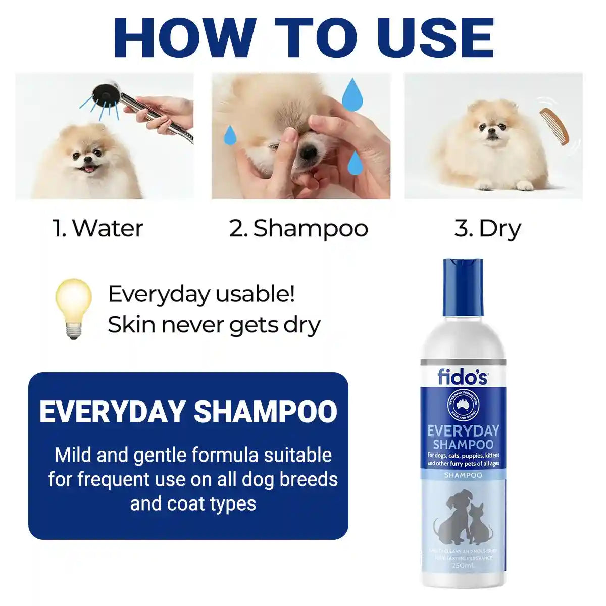 FIDOS Everyday Shampoo 250ml/500ml