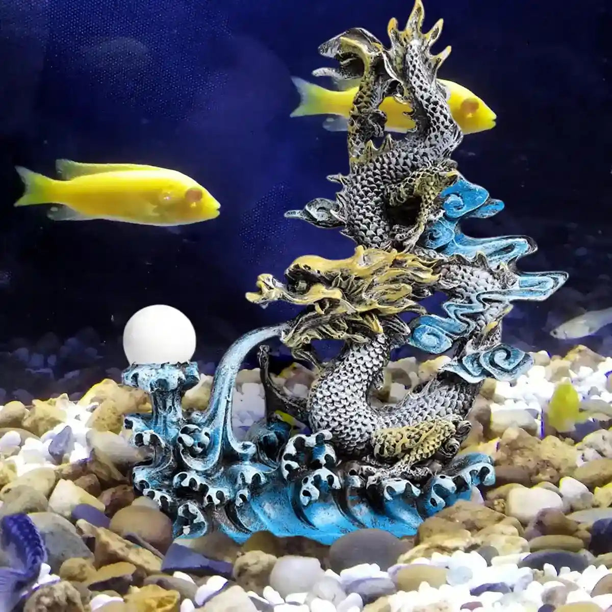 Mythical Oriental Dragon Aquarium Ornament for Tank Décor and Fish Shelter