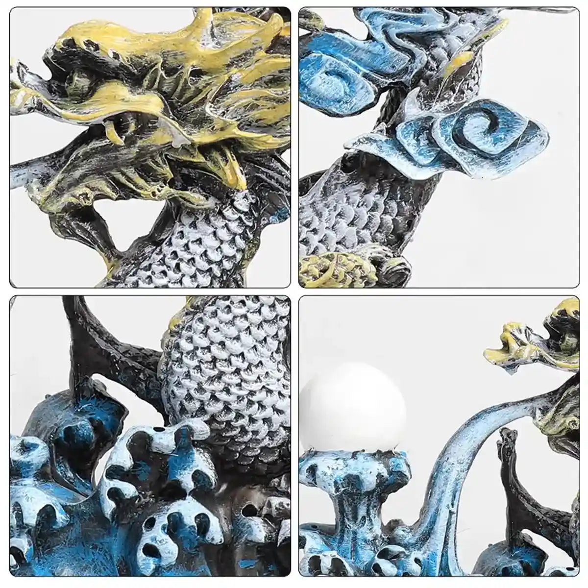 Mythical Oriental Dragon Aquarium Ornament for Tank Décor and Fish Shelter