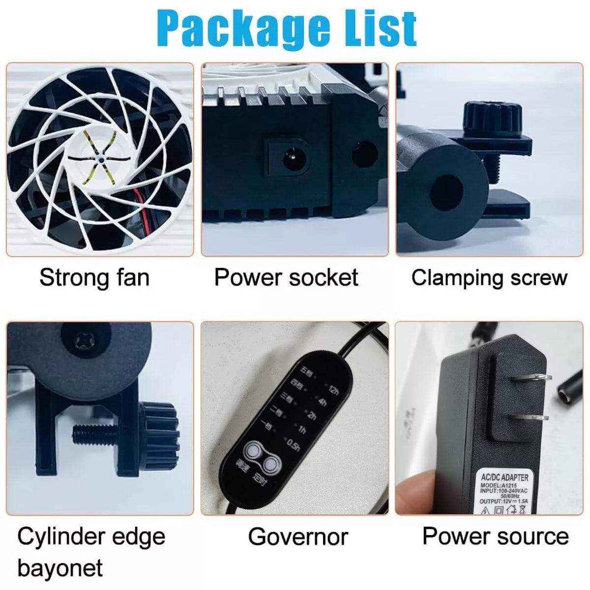 Mini Aquarium Cooling Fan for Fish Shrimp Tanks Quiet Temperature Control