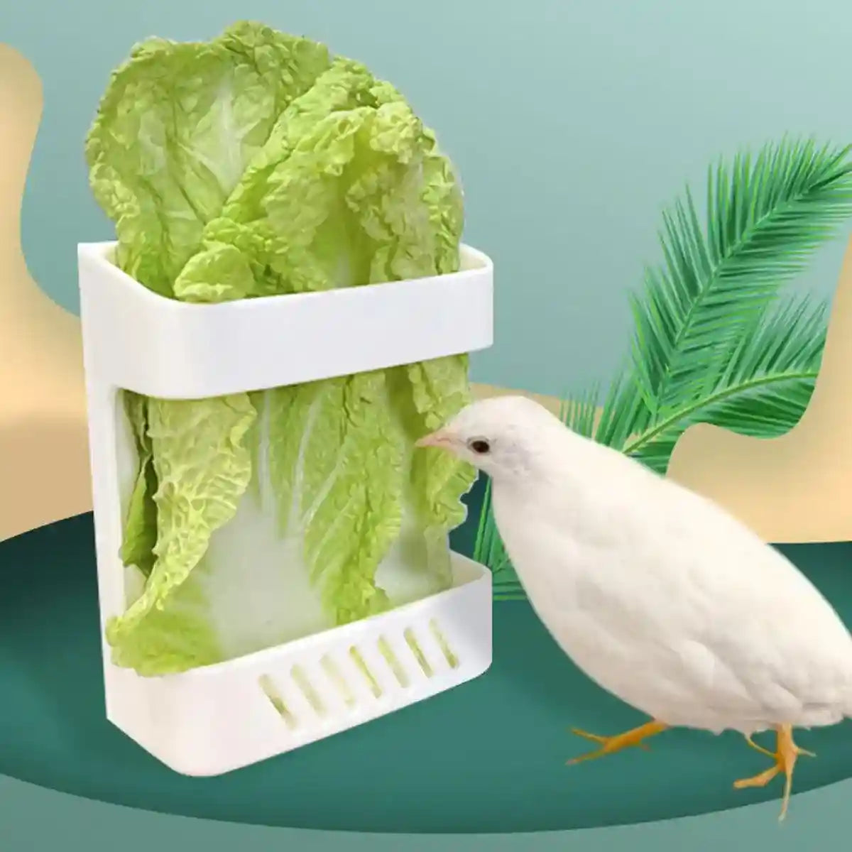 Wall-Mounted Poultry Feeder for Chickens & Small Animals Clean Feeding Solution