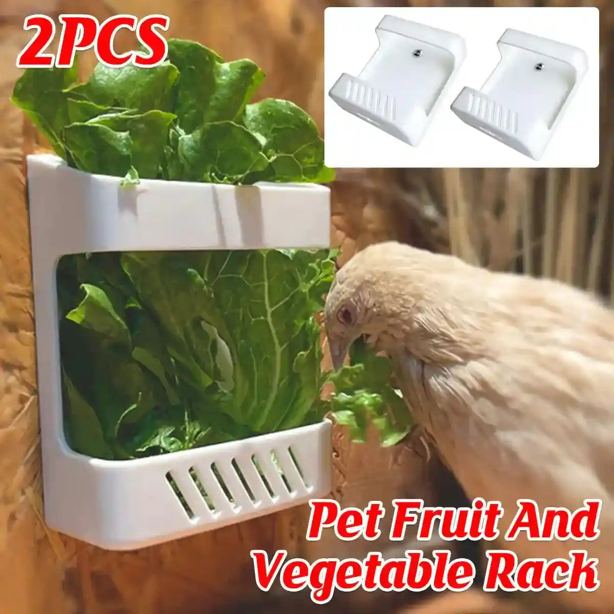 Wall-Mounted Poultry Feeder for Chickens & Small Animals Clean Feeding Solution