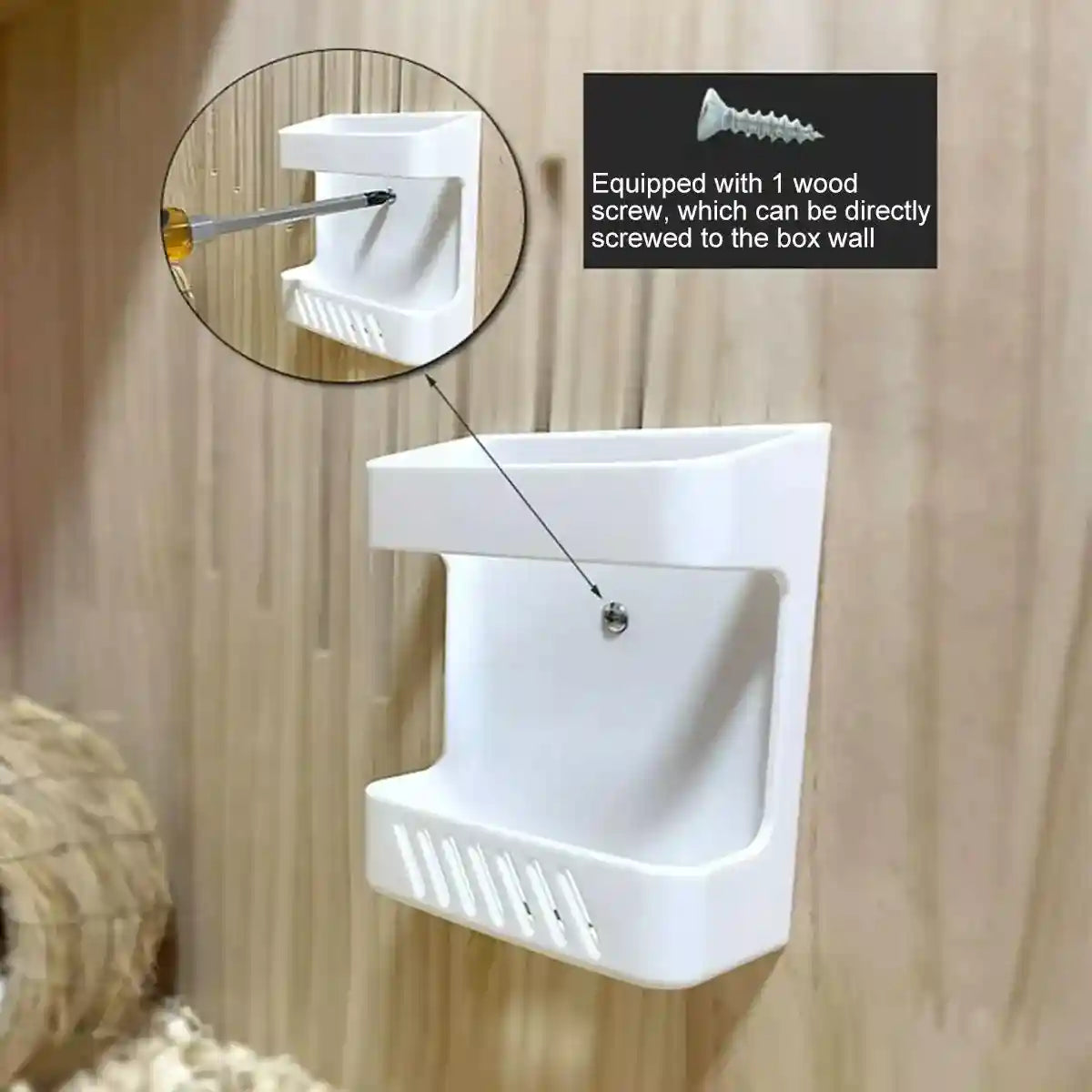 Wall-Mounted Poultry Feeder for Chickens & Small Animals Clean Feeding Solution