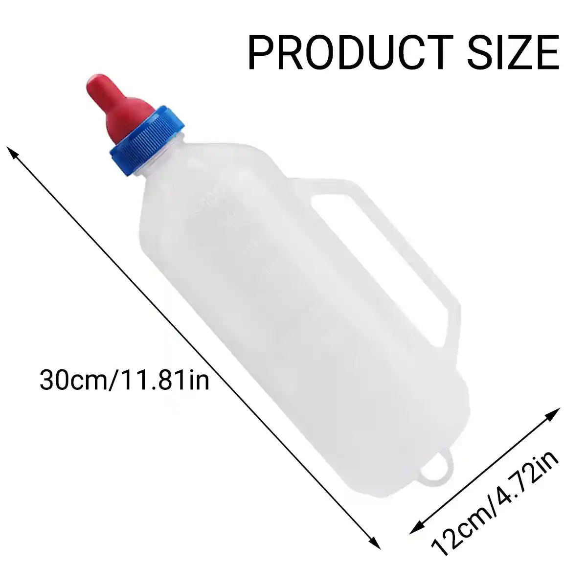 Durable Lamb Feeding Bottles Milk Bottle with Nipple & Handle 1000ml
