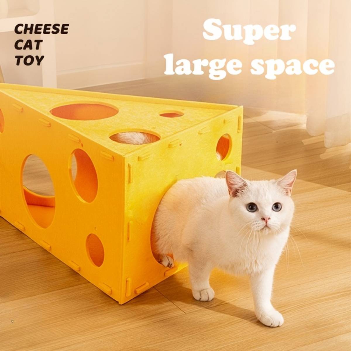 Felt Cheese Wedge Cat Bed