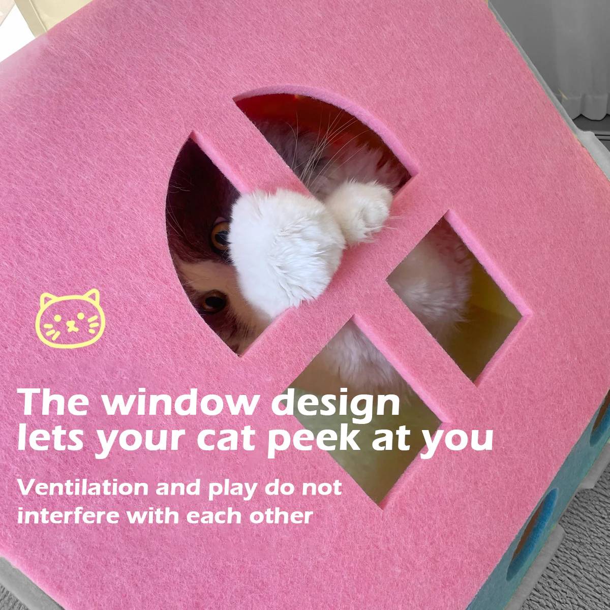 Foldable Cat House with Scratcher Bed | Cozy Pet Hideout & Lounger