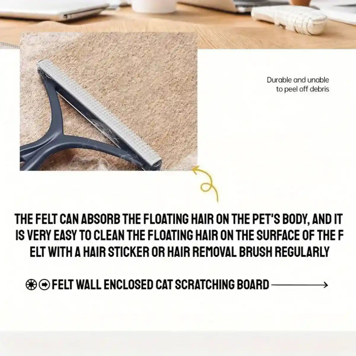Felt Cat Scratching Board Wall-Mounted Scratch Pad (5PCS)