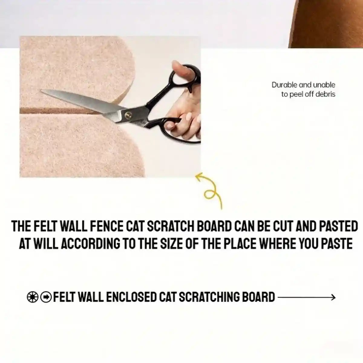 Felt Cat Scratching Board Wall-Mounted Scratch Pad (5PCS)